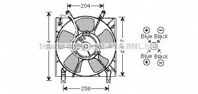 AVA QUALITY COOLING mt7514 -  Вентилятор, охлаждение двигателя